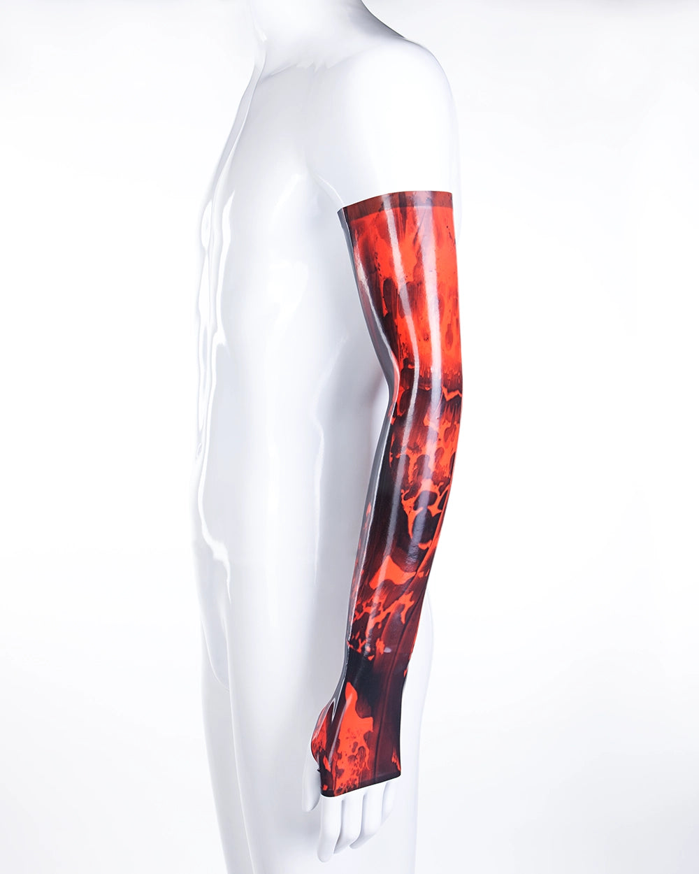 Marble latex opera length gloves