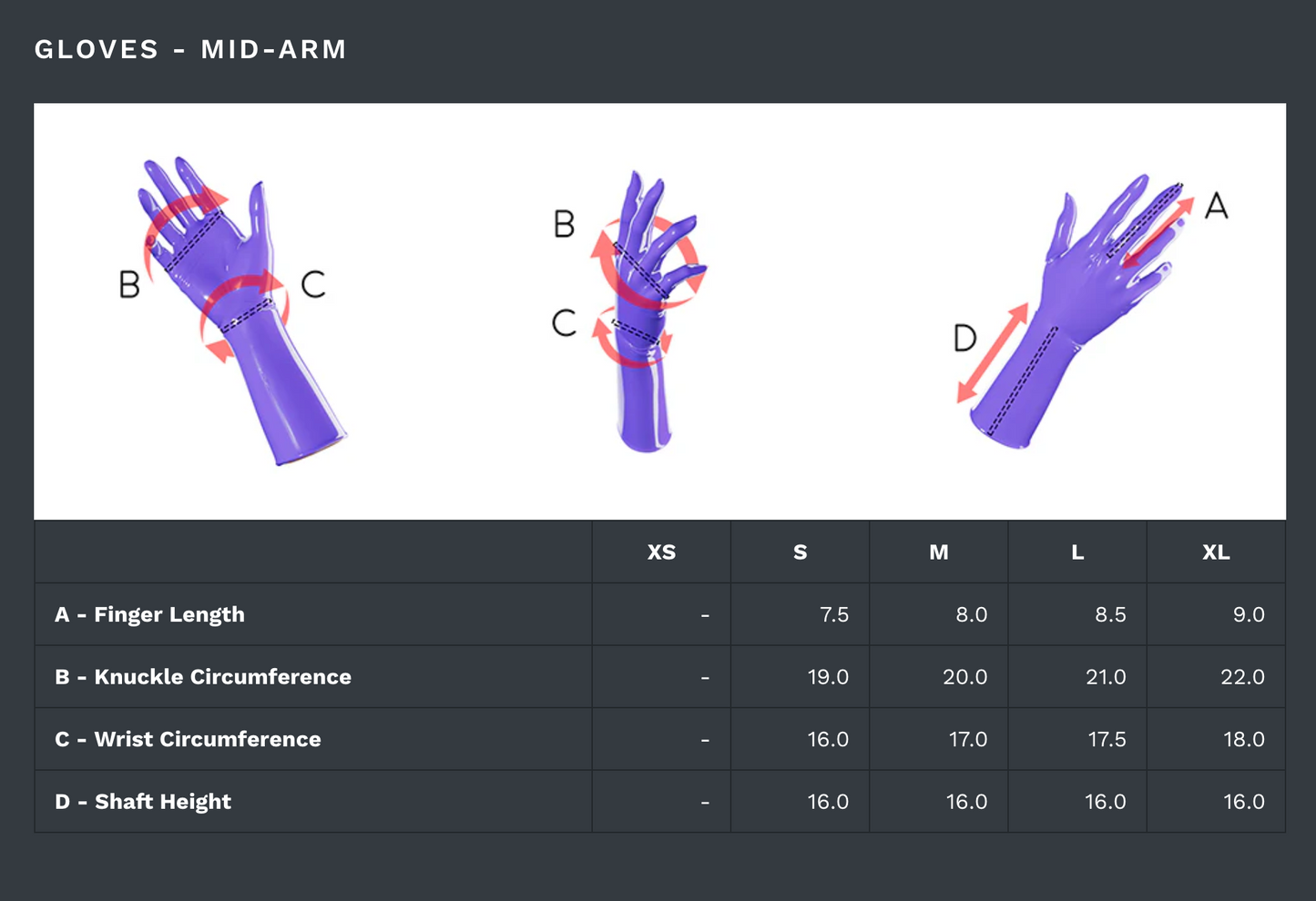 UNIQDSN Dark raspberry mid-arm gloves
