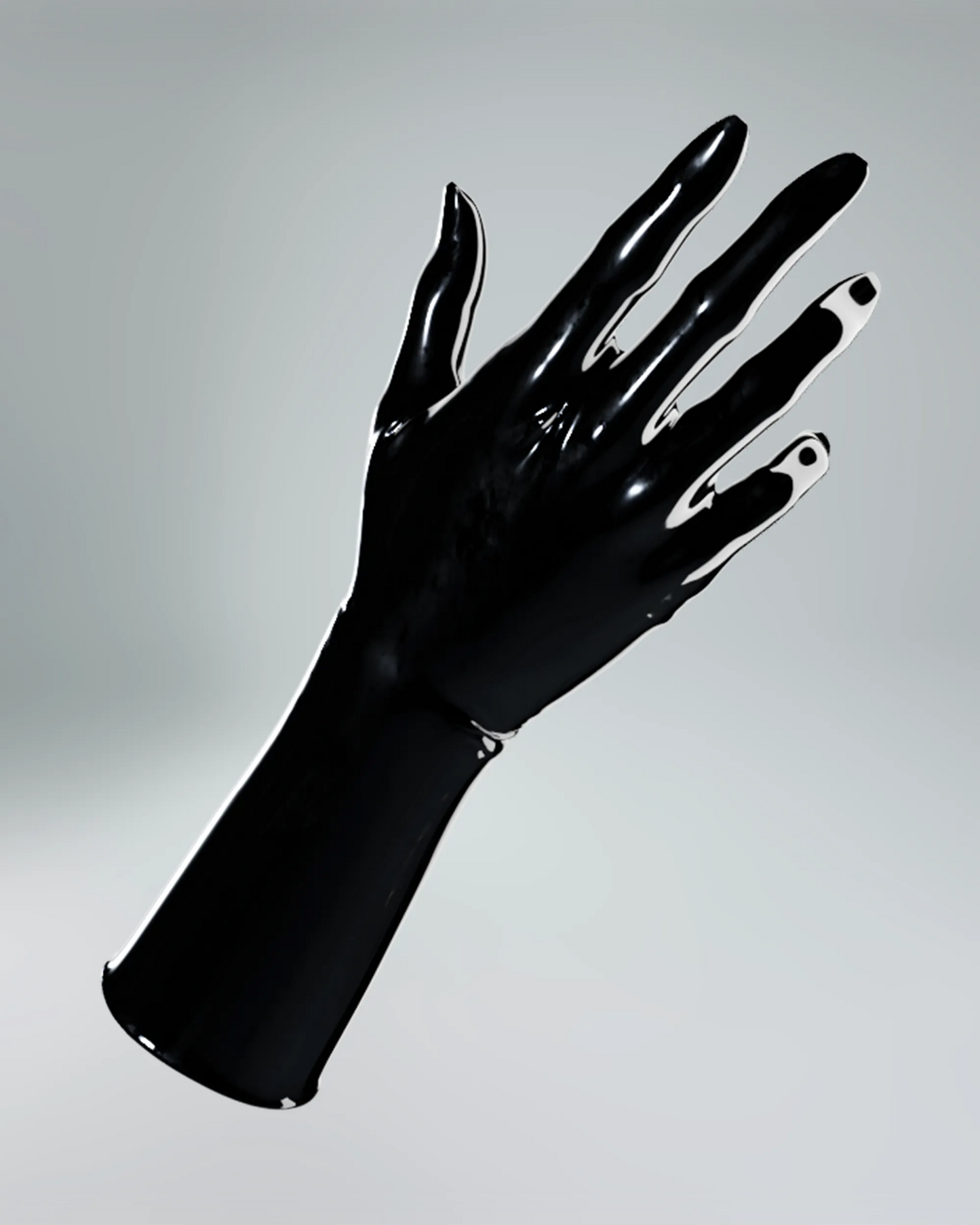 UNIQDSN Obsidian black mid-arm gloves