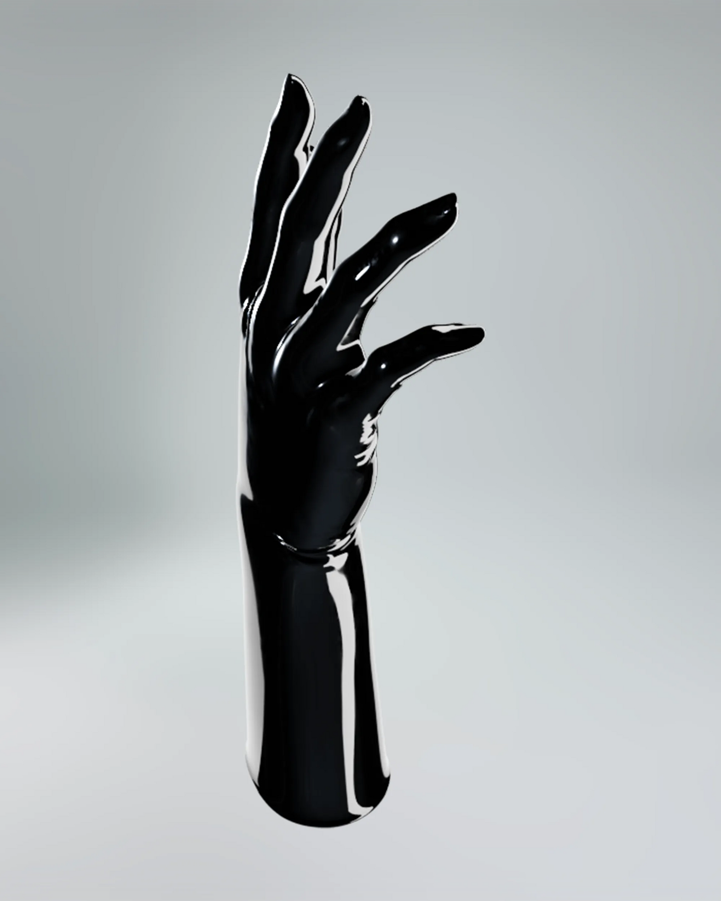 UNIQDSN Obsidian black mid-arm gloves