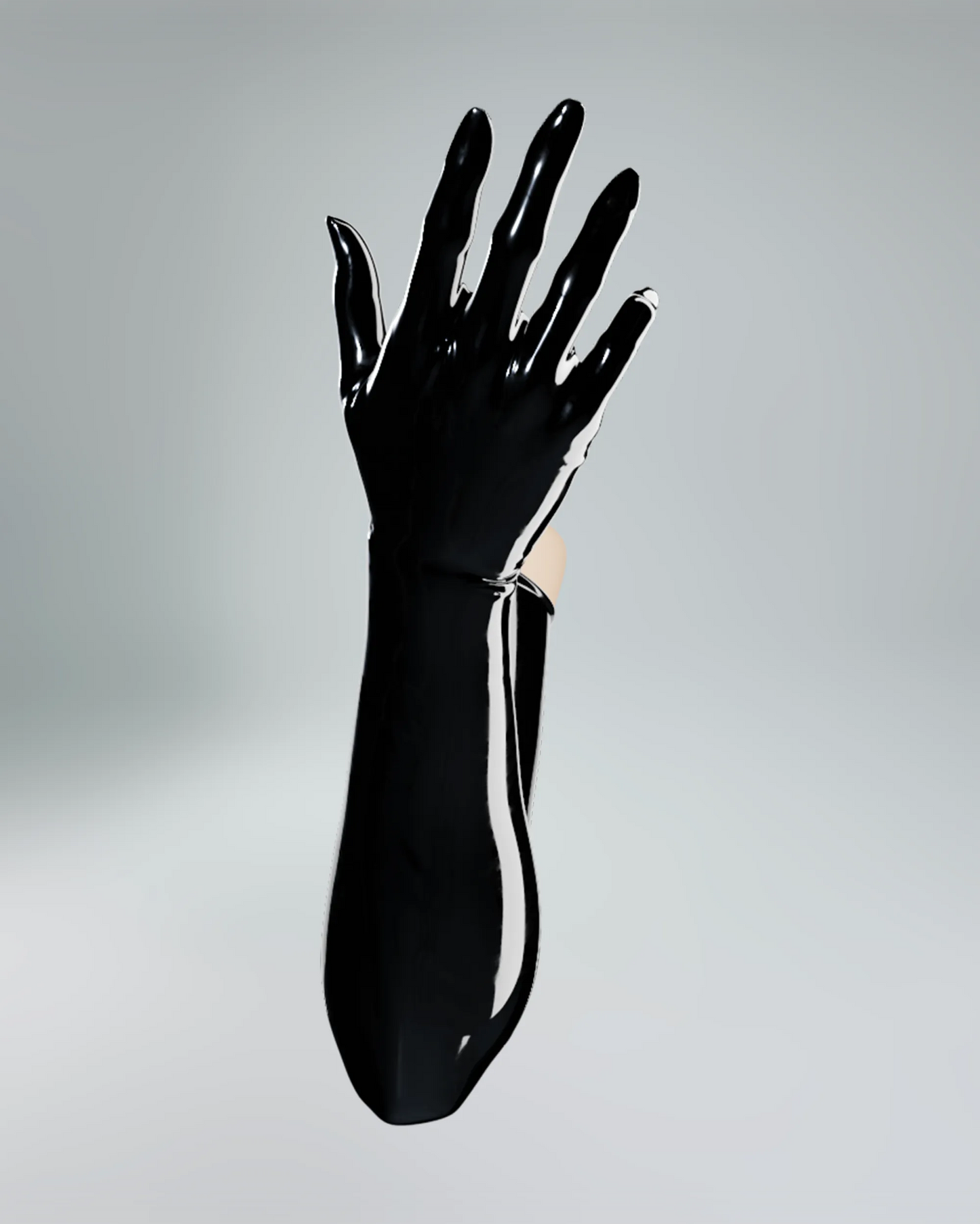 UNIQDSN Obsidian black opera lenght gloves