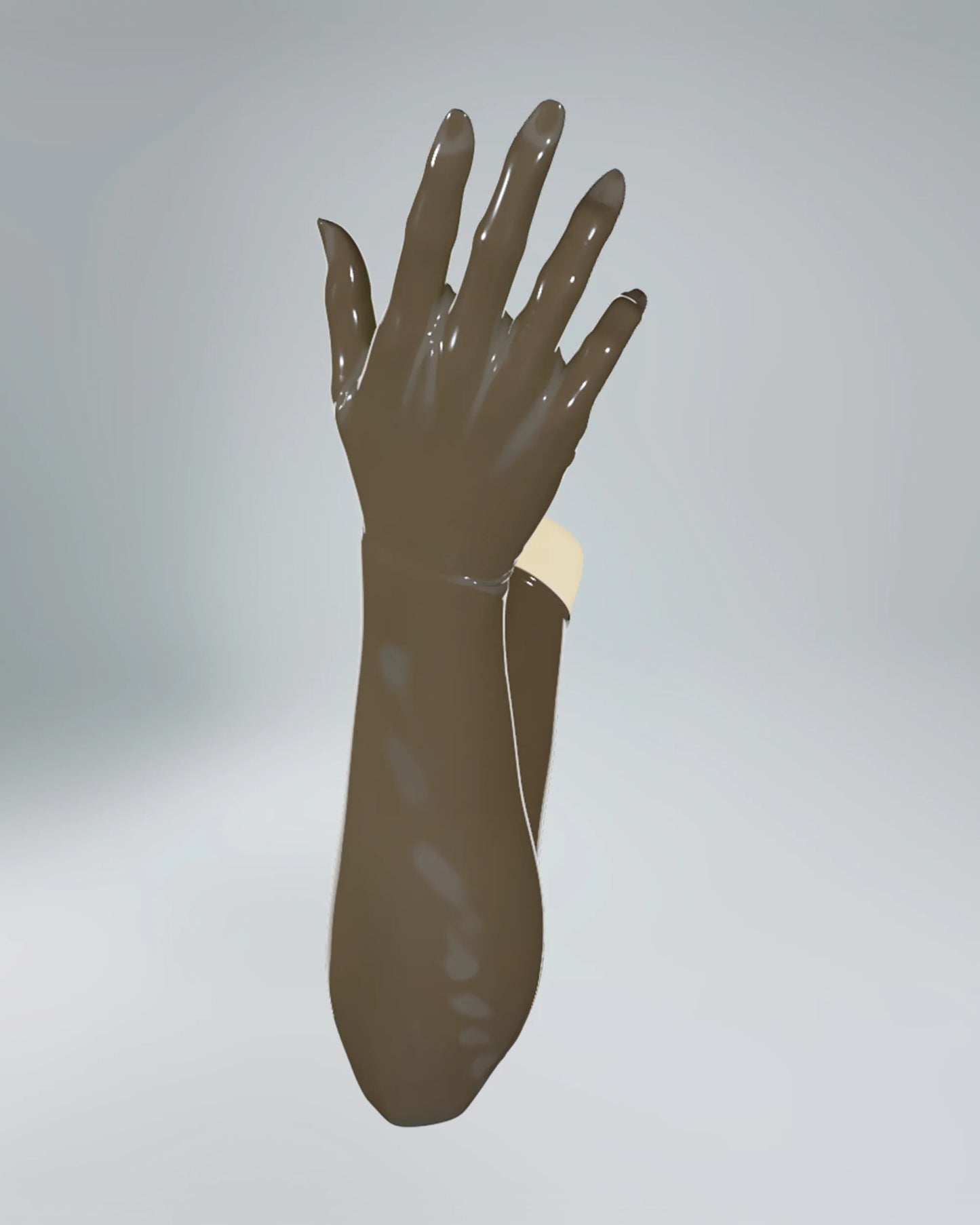 UNIQDSN translucent smoky black opera length gloves