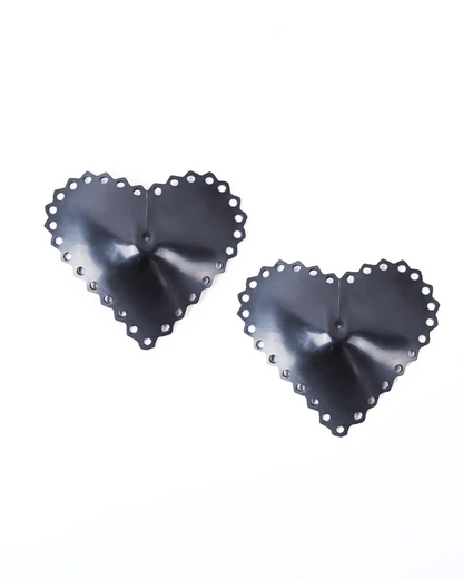 Laced edge heart pasties