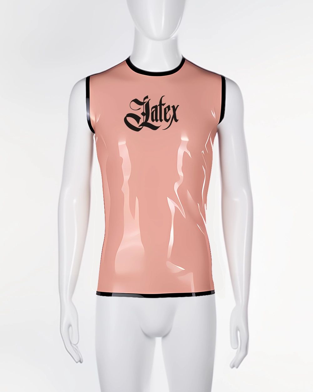 'Latex' laser cut text sleeveless t-shirt