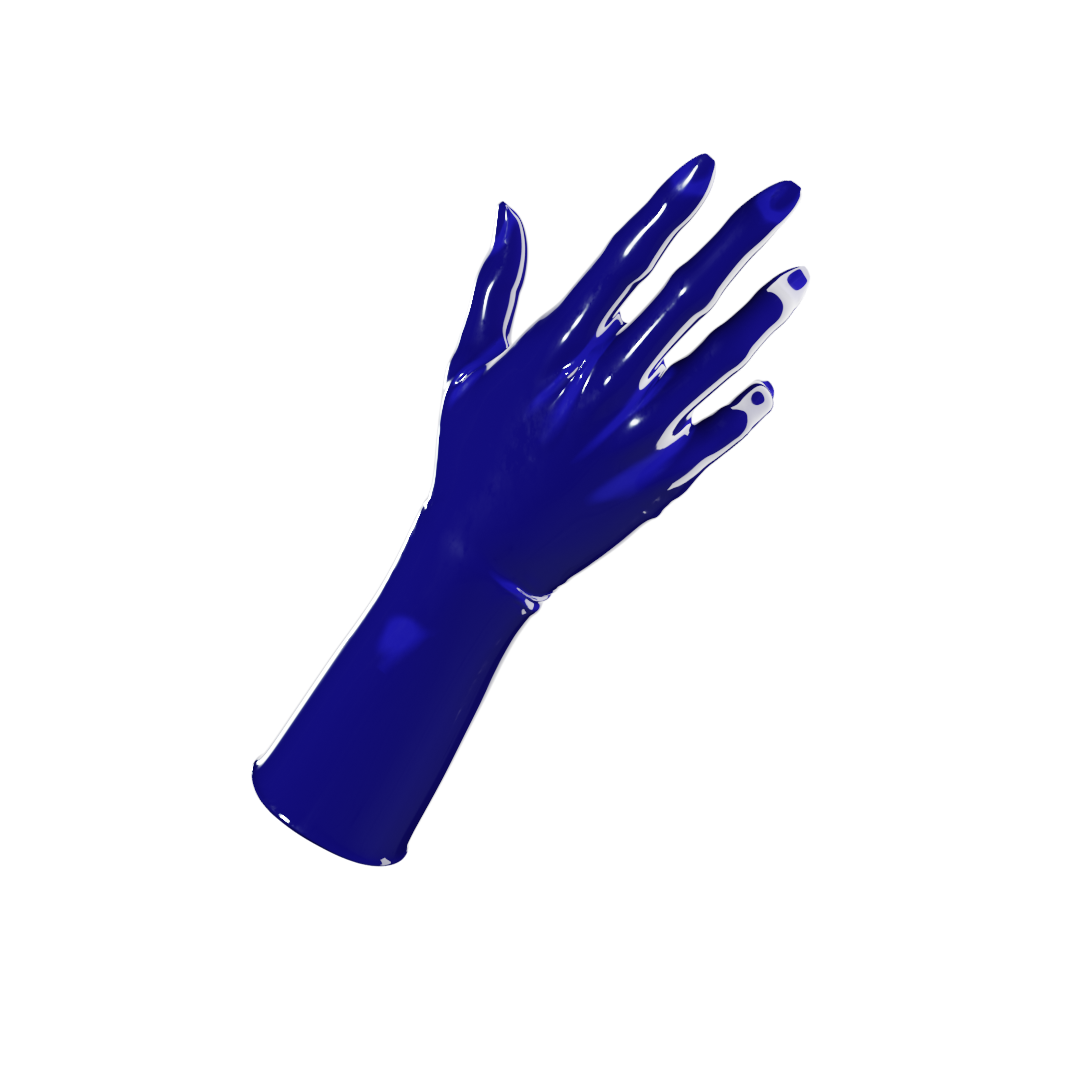 UNIQDSN Cobalt blue mid-arm gloves