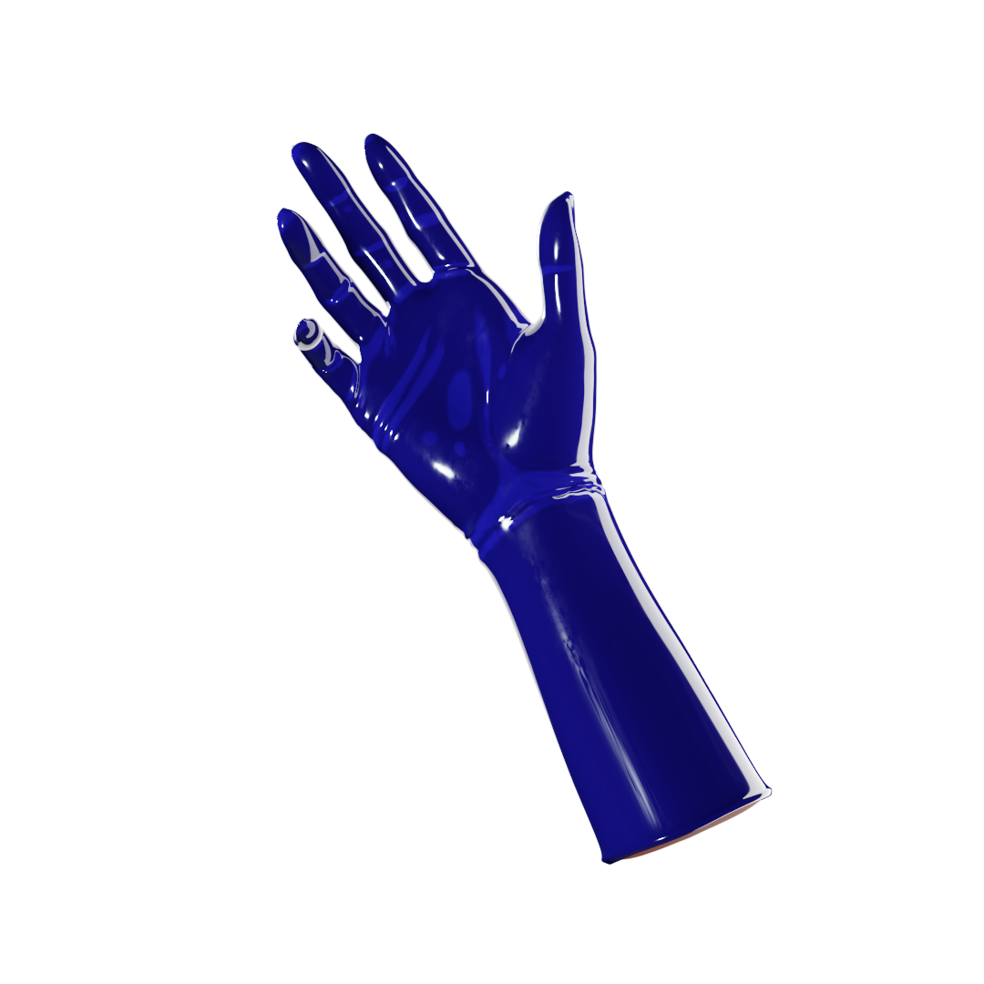 UNIQDSN Cobalt blue mid-arm gloves