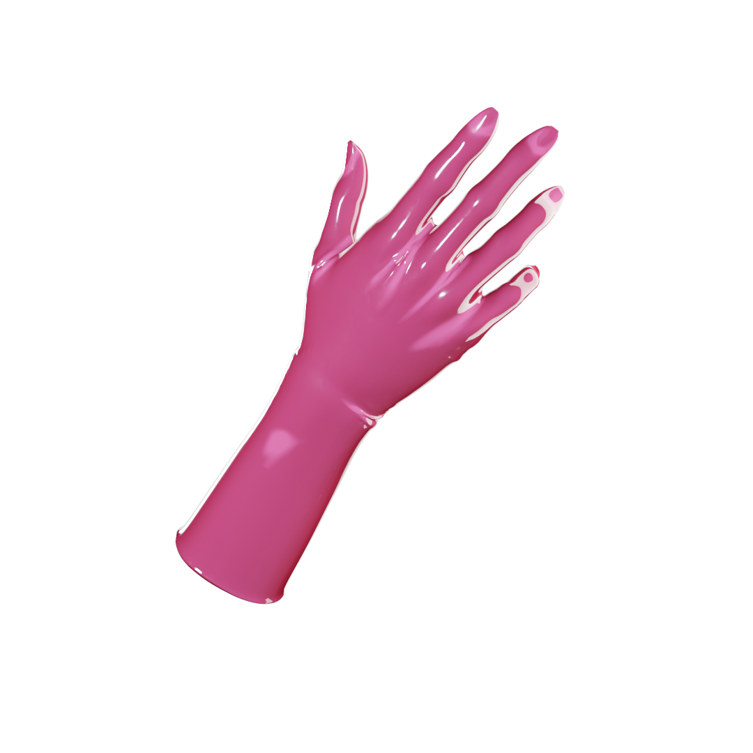 UNIQDSN Dragonfruit pink mid-arm gloves