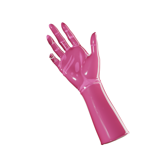 UNIQDSN Dragonfruit pink mid-arm gloves