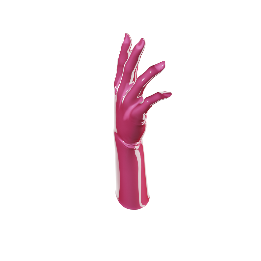 UNIQDSN Dragonfruit pink mid-arm gloves