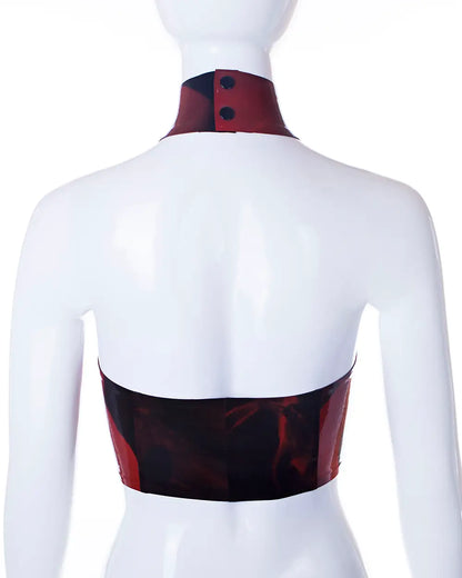 Marble latex Kim halter top