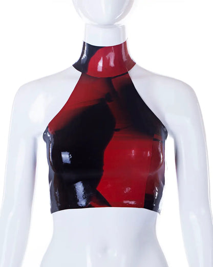 Marble latex Kim halter top