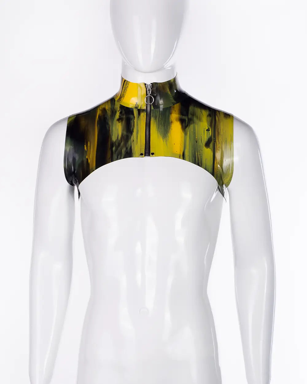 Marble latex shrug with front zip