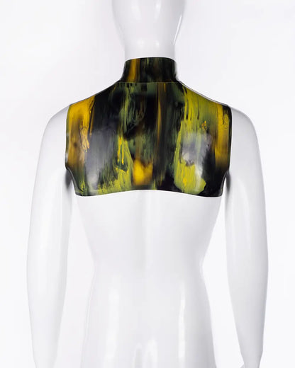 Marble latex shrug with front zip