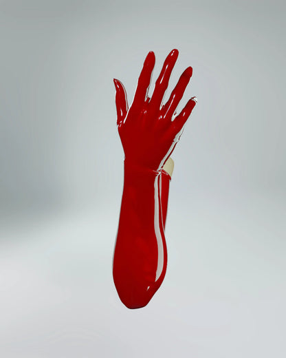 UNIQDSN Lava red opera lenght gloves