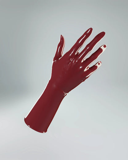 UNIQDSN Dark raspberry mid-arm gloves