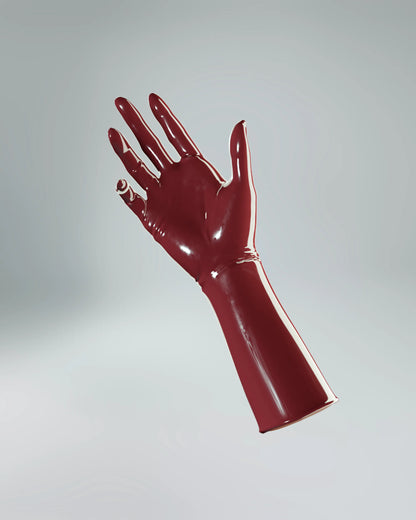 UNIQDSN Dark raspberry mid-arm gloves