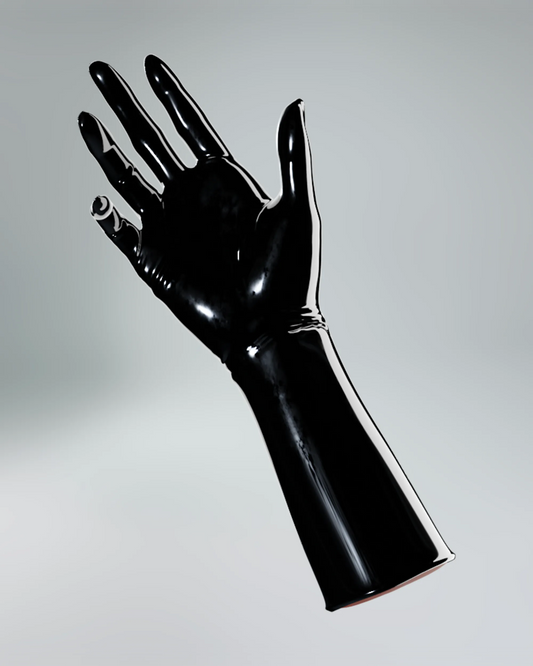 UNIQDSN Obsidian black mid-arm gloves