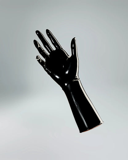 UNIQDSN Obsidian black mid-arm gloves