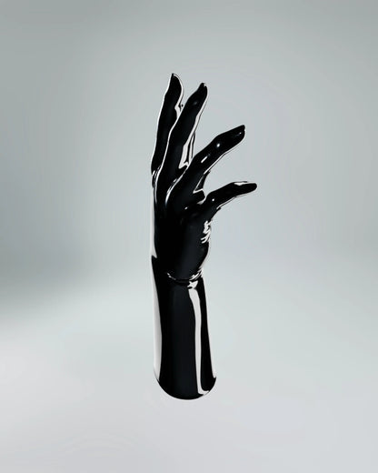 UNIQDSN Obsidian black mid-arm gloves