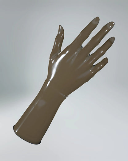 UNIQDSN translucent smoky black mid-arm gloves