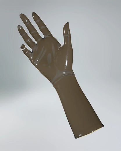 UNIQDSN translucent smoky black mid-arm gloves