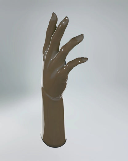 UNIQDSN translucent smoky black mid-arm gloves