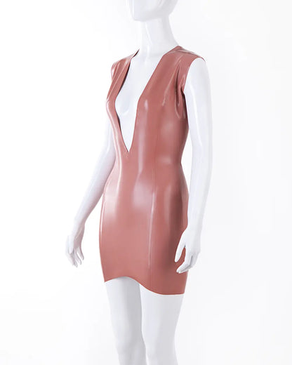 fashion nova kristen latex dress Vina Latex Mini Dress - Black